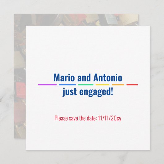 Gay Engaged (Voorkant / Achterkant)