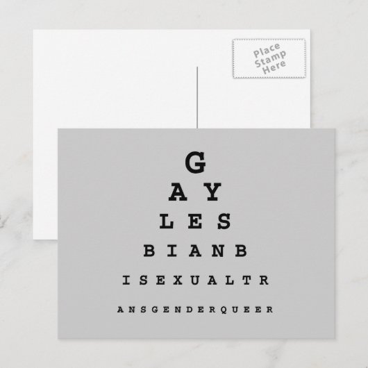 Gay Eye Grafiek Briefkaart (Voorkant / Achterkant)