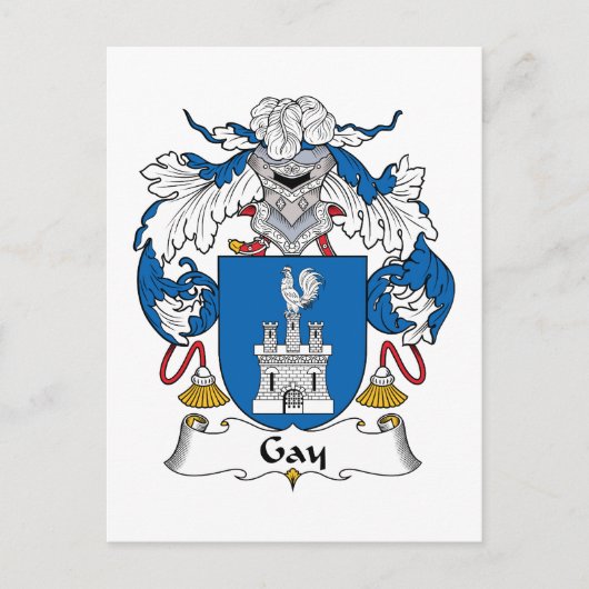 Gay familie Crest Briefkaart (Voorkant)