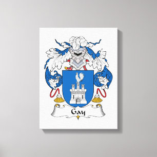 Gay familie Crest Canvas Afdruk