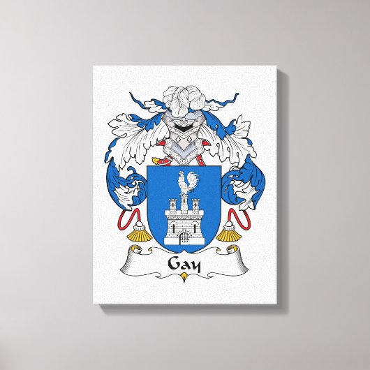 Gay familie Crest Canvas Afdruk (Voorkant)