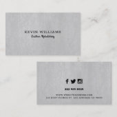 Gay faux leer textuur achtergrond visitekaartje (Voorkant / Achterkant)