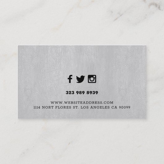 Gay faux leer textuur achtergrond visitekaartje (Achterkant)