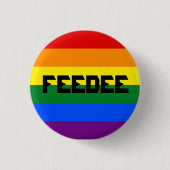Gay Feedee Pin Ronde Button 3,2 Cm (Voorkant)