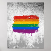 GAY FLAG DRIPPING POSTER (Voorkant)
