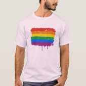 GAY FLAG DRIPPING T-SHIRT (Voorkant)
