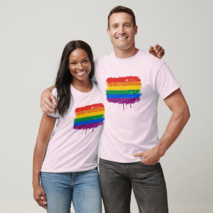 GAY FLAG DRIPPING T-SHIRT