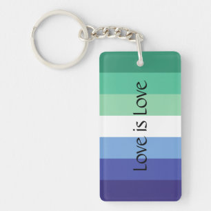 Gay Flag Love is Love Custom Sleutelhanger