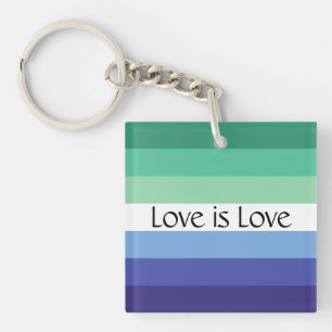 Gay Flag Love is Love Custom Sleutelhanger