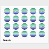 Gay Flag Love Ronde Sticker (Vel)