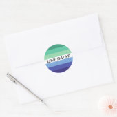 Gay Flag Love Ronde Sticker (Envelop)