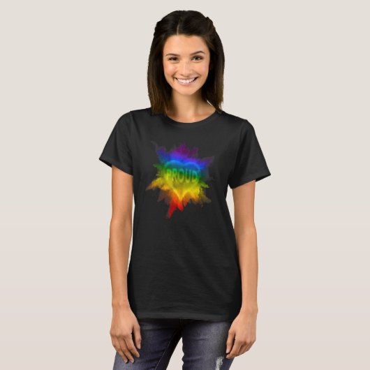 Gay Flag Pride Rainbow Top Exploding Liefde LGBTQ  (Voorkant volledig)