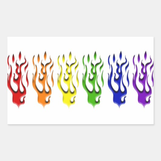 Gay Flames Stickers (Voorkant)