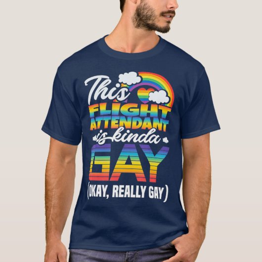 Gay Flight Attendant T-shirt (Voorkant)
