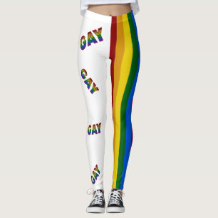 Gay Flower Pride Kleuren Gestreepte Leggings