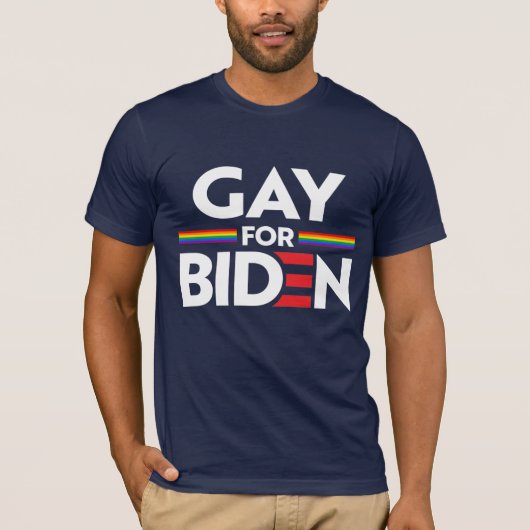 GAY FOR JOE BIDEN T-SHIRT (Voorkant)