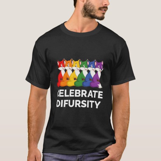 Gay Fox Furry Pride LGBTtQ Furry Fandom T-shirt (Voorkant)