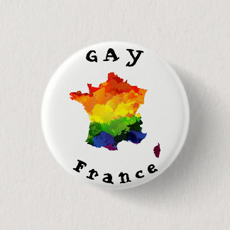 GAY France Badge Ronde Button 3,2 Cm