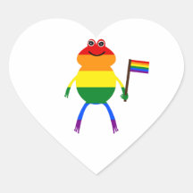 Gay Frog LGBT Pride Rainbow Classic Ronde Sticker