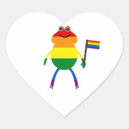 Gay Frog LGBT Pride Rainbow Classic Ronde Sticker