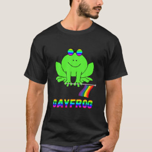 Gay Frog LGBT Pride Rainbow Toad Gender Queer Homo T-shirt