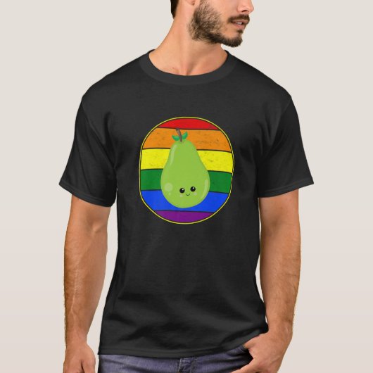 Gay Fruit Pear Lover LGBTQ Pride Stuff Tiener Cute T-shirt (Voorkant)