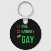 Gay Funny Pajama kerstcadeau Sleutelhanger (Voorkant)