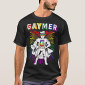 Gay Gamer Gaymer Gayming LGBTQ Gay Mannen Pri T-shirt (Voorkant)