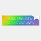 GAY GAY GAY GAY BUMPERSTICKER (Voorkant)