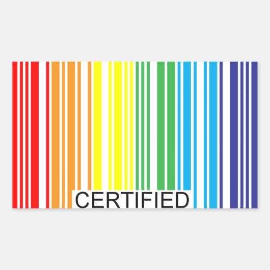 Gay Gecertificeerd Rechthoekige Sticker (Voorkant)