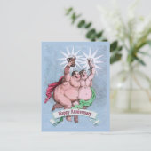 Gay Gelukkig Jubileum Briefkaart (Staand voorkant)