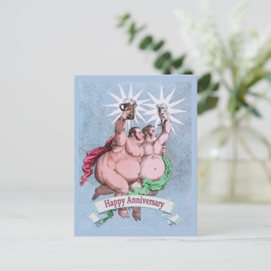 Gay Gelukkig Jubileum Briefkaart (Staand voorkant)