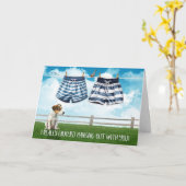 Gay Genoten Hanging Out Met U Zwemmen Trunks Kaart (Gele Bloem)