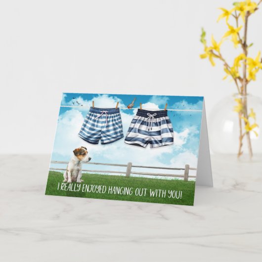 Gay Genoten Hanging Out Met U Zwemmen Trunks Kaart (Gele Bloem)