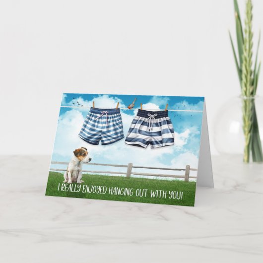 Gay Genoten Hanging Out Met U Zwemmen Trunks Kaart (Voorkant)