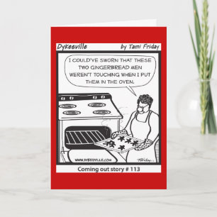 Gay gingerbread Men Feestdagen Kaart