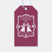 Gay Girls bruiloft Jubileum Cadeaulabel (Achterkant)