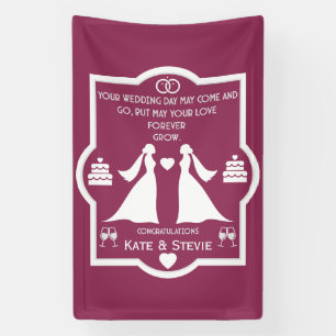 Gay Girls bruiloft Jubileum Spandoek