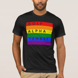 GAY Golf Alpha Yankee fonetisch alfabet T-shirt