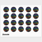 Gay Gothic Pride Flag Ronde Sticker (Vel)