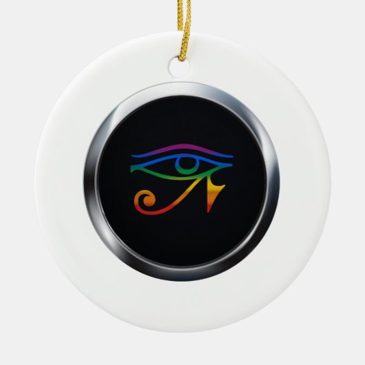 GAY GOTHIC PRIDE MEDALLION KERAMISCH ORNAMENT (Voorkant)