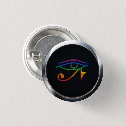 GAY GOTHIC PRIDE MEDALLION RONDE BUTTON 3,2 CM (Voorkant /achterkant)