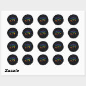 GAY GOTHIC PRIDE MEDALLION RONDE STICKER (Vel)