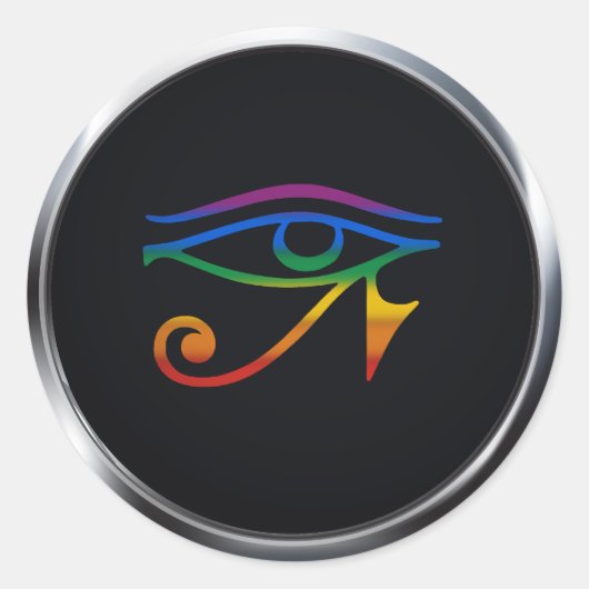 GAY GOTHIC PRIDE MEDALLION RONDE STICKER (Voorkant)