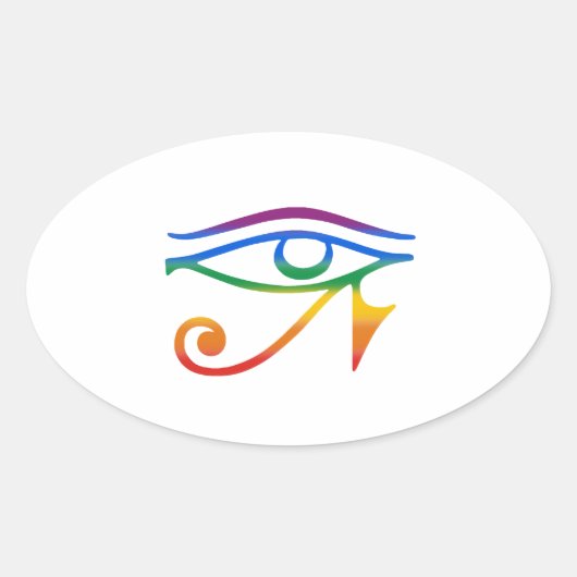 Gay Gothic Pride Ovale Sticker (Voorkant)