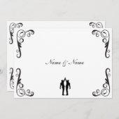 Gay Groom en Groom Wedding Invite Kaart (Voorkant / Achterkant)