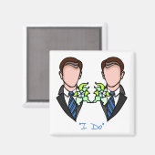 Gay Groom Marriage Magnet (Voorkant / Achterkant)