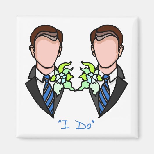 Gay Groom Marriage Magnet (Voorkant)