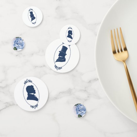 Gay Grooms Cameo Regency Blue Rozen Confetti (Groep)