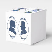 Gay Grooms Regency Blue Rozen Bedankdoosjes (Voorkant Zijde)
